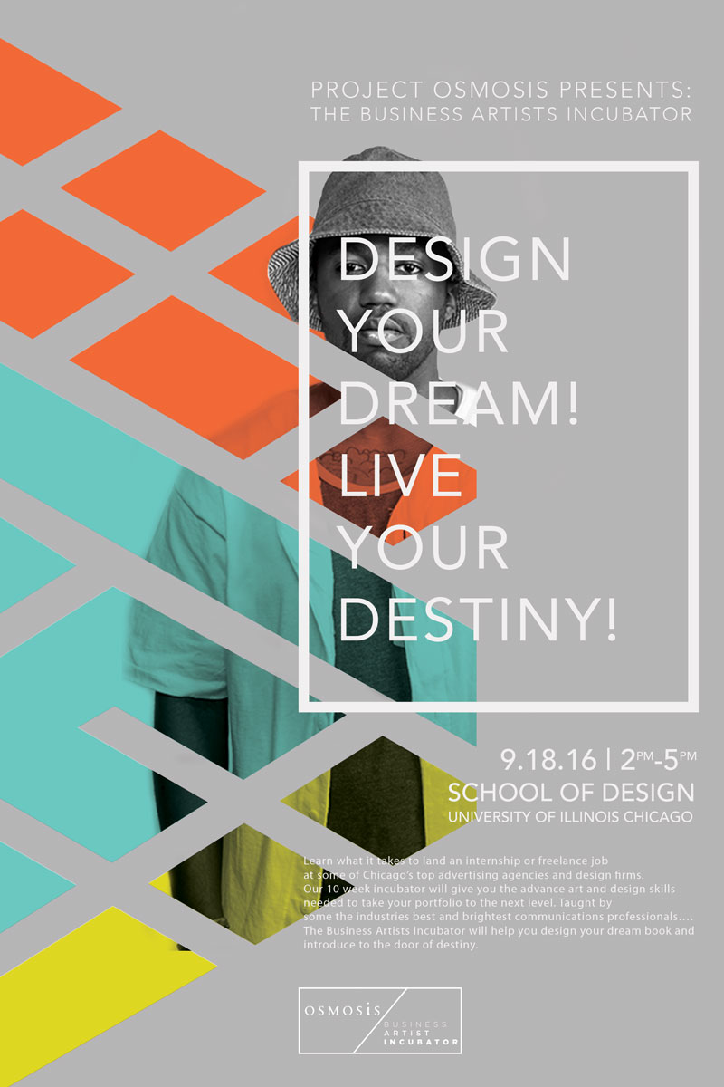 Project Osmosis Business Artist Incubator Design Initiative Poster